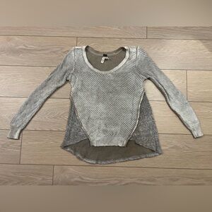 Free people we the free waffle knit sweater size xs beige/cream